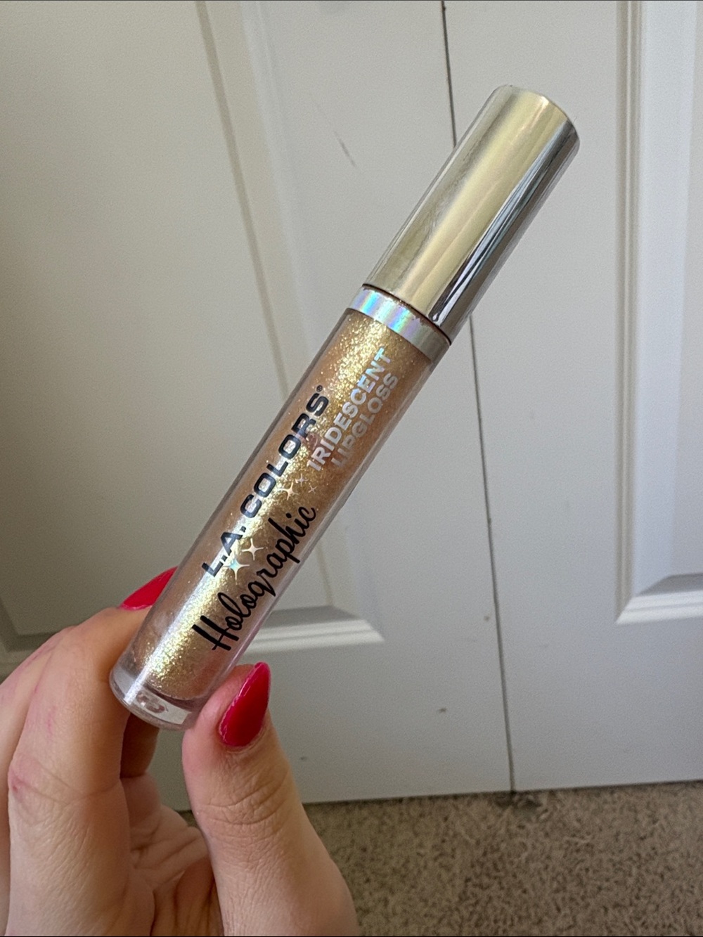 L.A. Colors Holographic Iridescent Lip Gloss - Champagne Sparkle